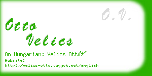 otto velics business card